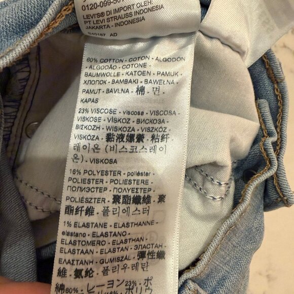 Levi's High Rise Straight Light Wash Size 27 - Picture 6 of 6